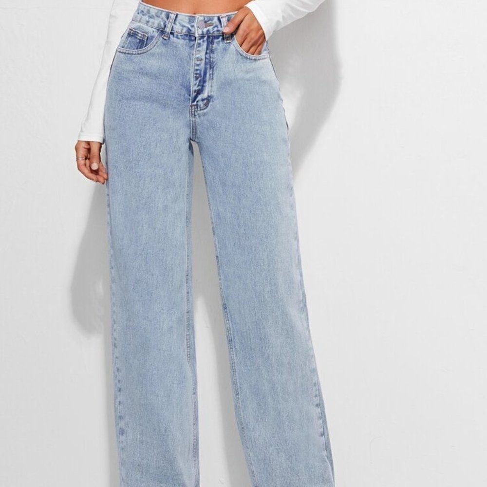 NWOT Wide Leg Jeans - Acid Wash